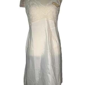 Vintage Barbizon White Lace Slip Dress with Original Tags and Stain Detail